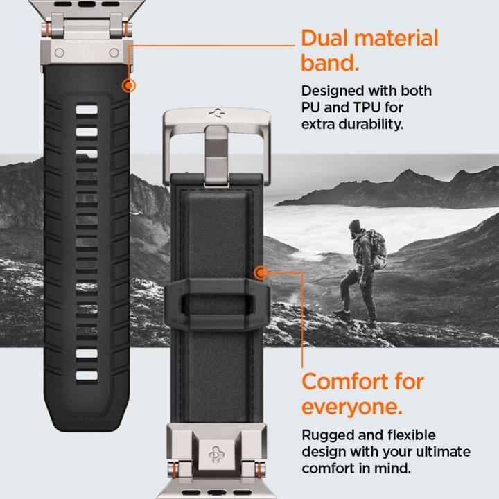 Actual product image Spigen DuraPro Armor PU Apple Watch (49mm) Band (Thermoplastic polyurethane (TPU), Polyurethane (PU))