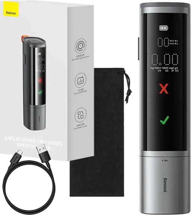 Actual product image Baseus Electronic Breathalyzer SafeJourney Pro (Grey)