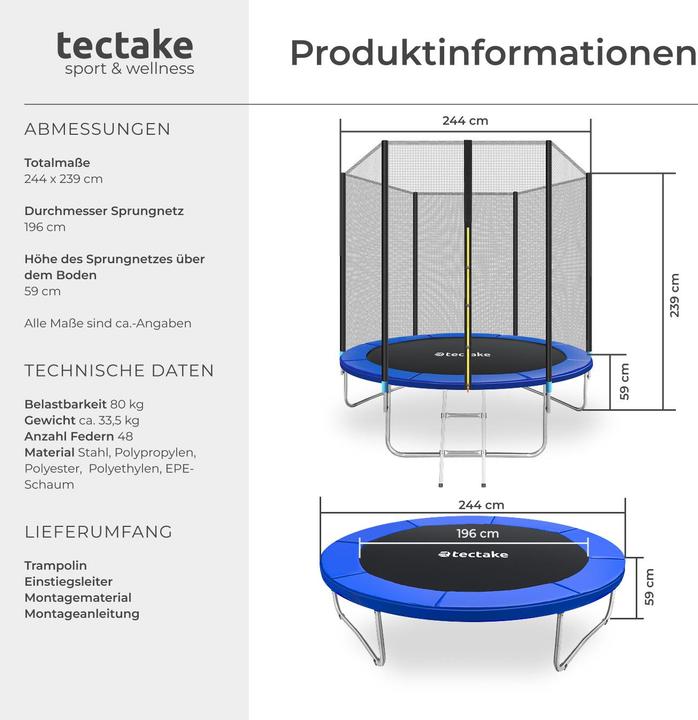 Immagine prodotto tectake Garfunky (244 cm)