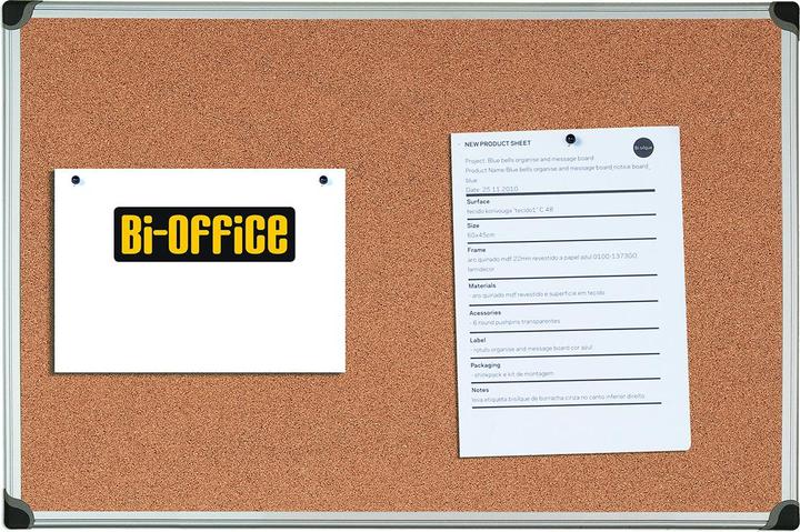 Produktbild Bi-Office MĕJAUS Korkplatte im Alurahmen 60 x 45 cm (60 x 45 cm)