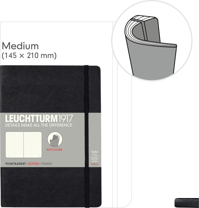 Actual product image Leuchtturm1917 Notebook (A5, Dotted, Soft cover)