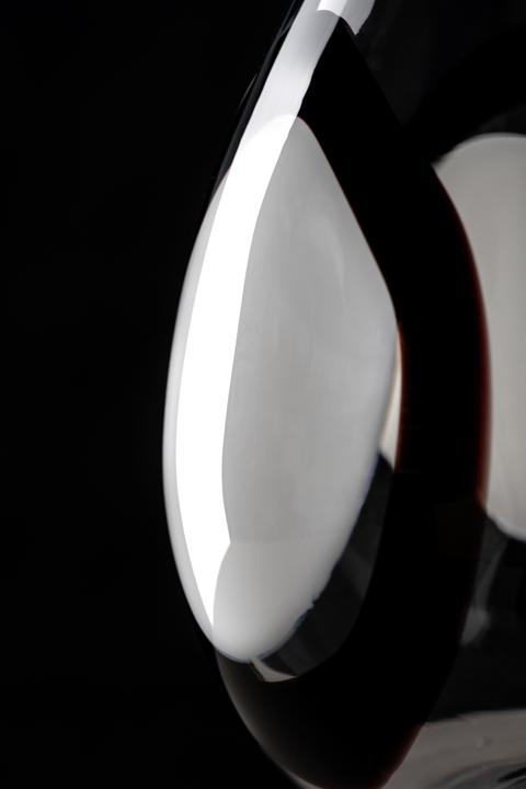 Produktbild Leonardo Vase Occhi Bianchi 26 cm, Schwarz/Transparent/Weiss (1 x, 26 x 21 cm)