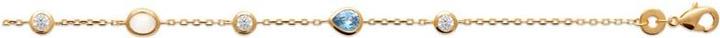 Lara ARMBAND – 16+2CM – ZIRKONIA – AQUVergoldeteARIN – MONDSTEIN (18 cm)