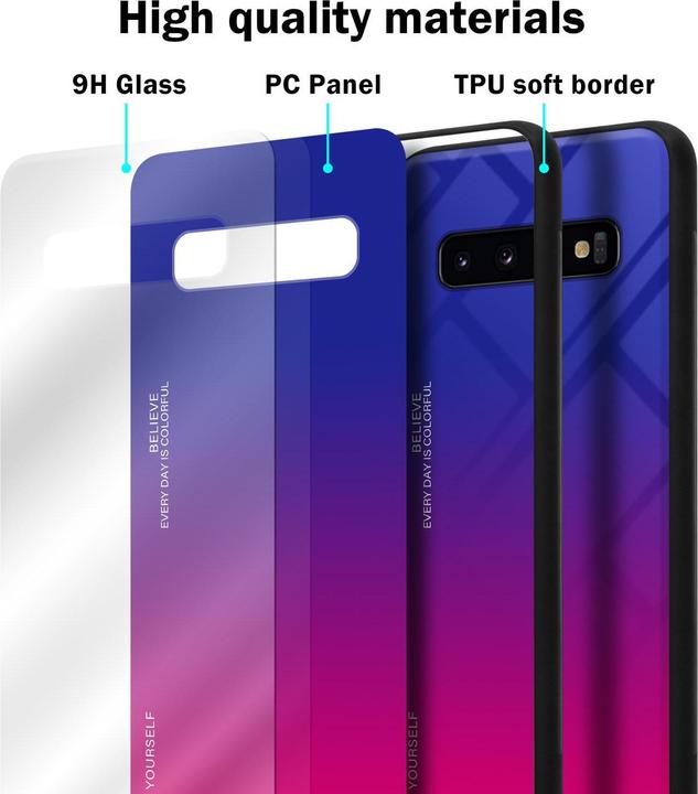 Immagine prodotto Cadorabo Copertura in vetro TPU 2 colori (Samsung Galaxy S10)