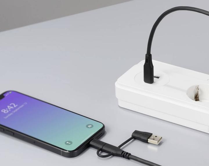 Produktbild Renkforce USB-Ladekabel USB 2.0 USB-C® 0.50 m Schwarz RF-6615906 (0.50 m, USB 2.0, 60 W)