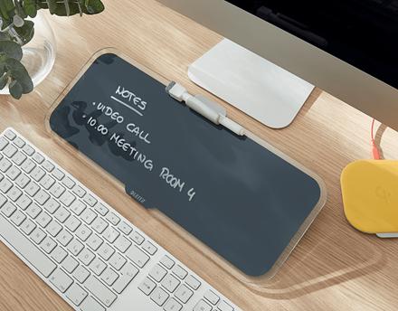 Produktbild Leitz Glassboard Desktop-Memoboard Grau (38 x 15 cm)