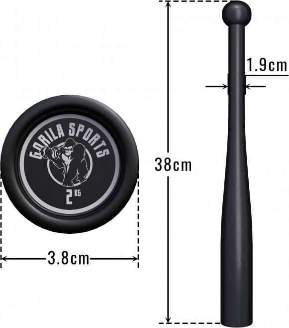 Produktbild Gorilla Sports Indian Clubbells (1 x 2 kg)