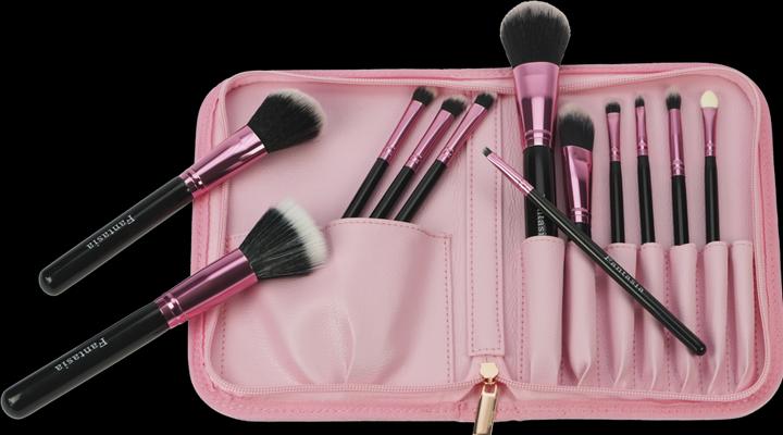 Immagine prodotto Set di pennelli 12 pezzi con capelli sintetici, rosa (Set)
