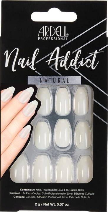 Ardell Nail Addict Natural Ballerina 24 Stk (Kunstnägel, White)