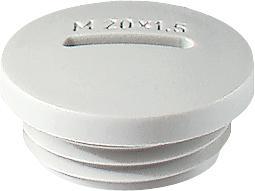 Image du produit Jacob Obturateur M12x1,5IP54Polyamide, gris clair RAL 7035