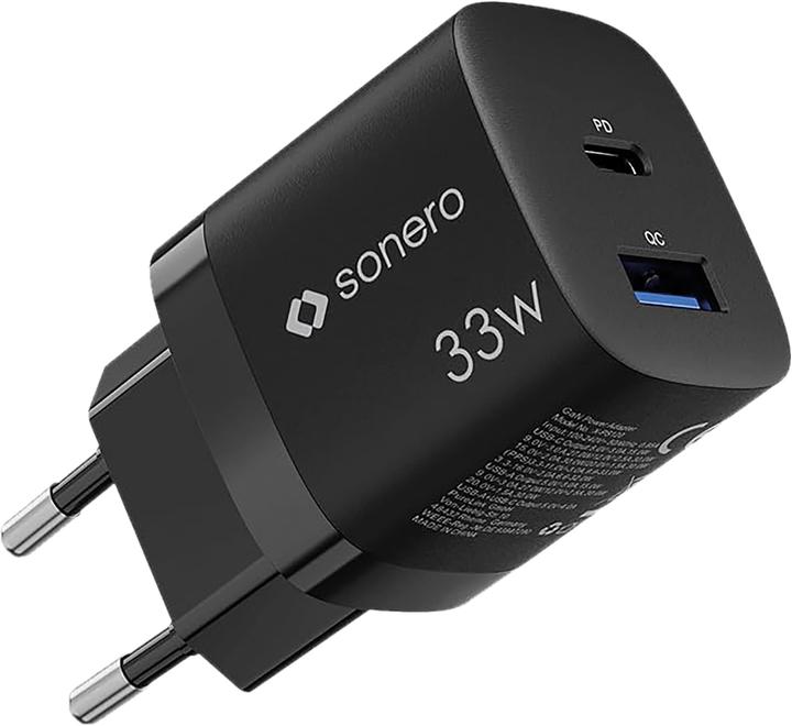 Immagine prodotto Sonero Caricatore USB-C e USB-A GaN - 2 porte - 33W PD - nero (33 W)