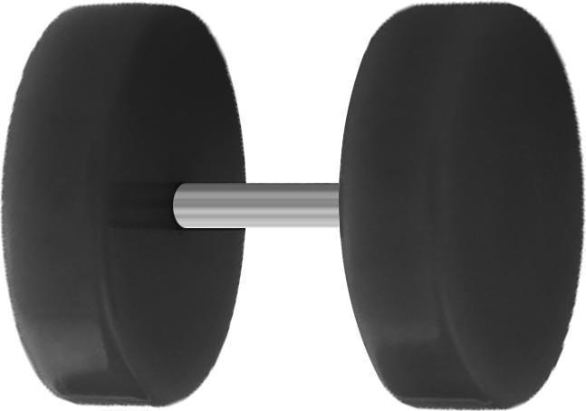 Star Piercing Fake Plug schwarz (ohne Messing, Acryl)