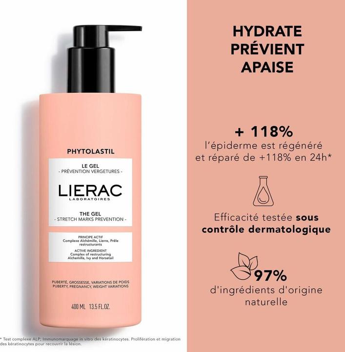 Image du produit Lierac PHYTOLASTIL The Stretch Marks Gel de prévention 400ml (Gel pour le corps, 400 ml)