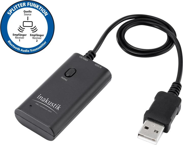 Produktbild Inakustik Bluetooth Audio Transmitter & Splitter (Sender)
