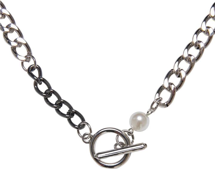Urban Classics Pearl Fastener Necklace (10% Zink, 90% Eisen)