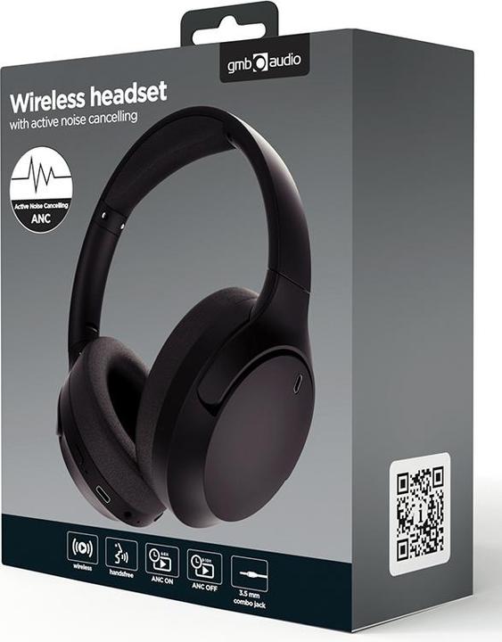 Produktbild Gembird BHP-ANC-01 HiFi On Ear Headset Bluetooth® Stereo Schwarz (ANC, 10 h, Kabellos)