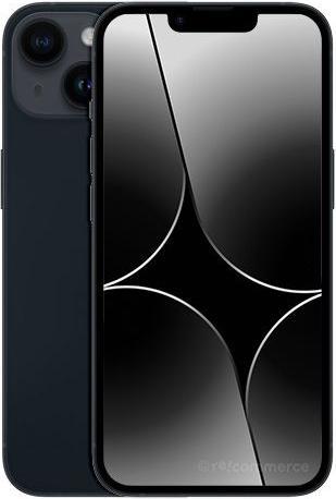Re!commerce iPhone 14 (128 GB, Midnight, Schwarz, 6.10", 12 Mpx, SIM + eSIM, B / Sehr gut)