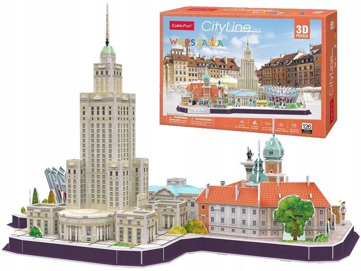 Actual product image Cubicfun Cityline Warsaw 3D Jigsaw by (126 pieces)