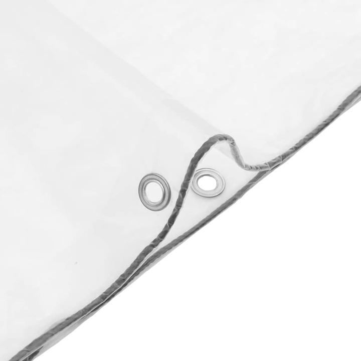 Actual product image VidaXL Transparent tarpaulin with eyelets 8x8 m polyethylene transparent tarpaulin