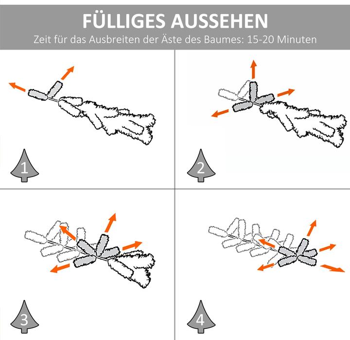Produktbild Homcom Künstlicher Weihnachtsbaum mit Metallständer (150 cm)