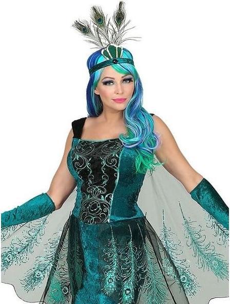 Produktbild Widmann PFAU (Kleid mit Pfauenfeder Schleier, Armstulpen, Kopfschmuck), XS (XS)