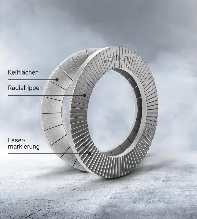 Image du produit Nord-Lock Rondelles élastiques coniques NLX20 revêtues de zinc lamellaire (M20)