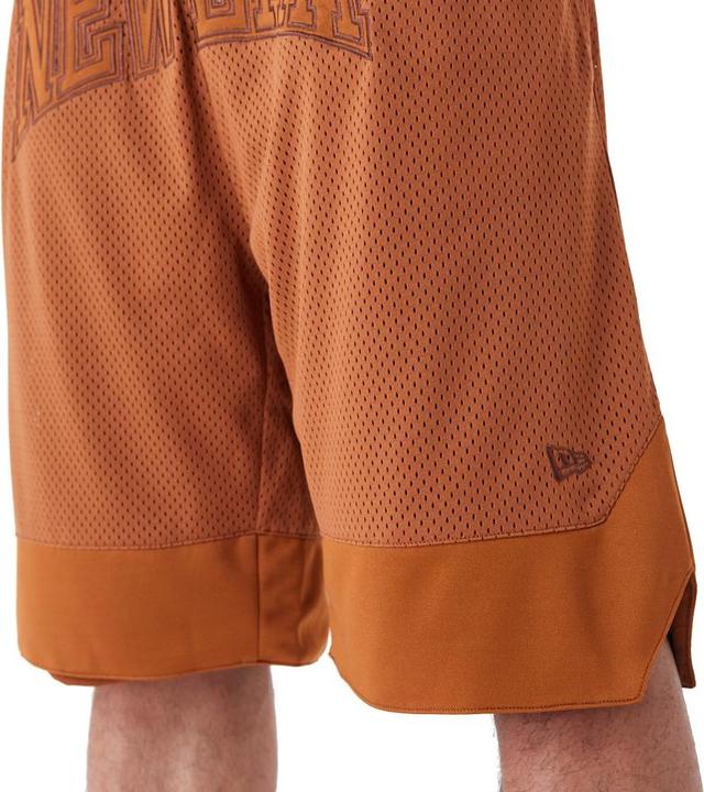 Actual product image New Era Overized Mesh Basketball Shorts earth brown (XL)