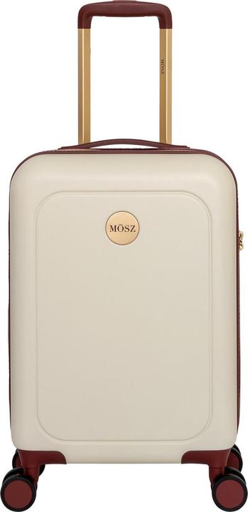 Produktbild Mosz Måoesz Handgepäck Harter Koffer / Trolley / Reisekoffer - 55 x 35 x 20 cm - Lauren- White / Beige (33 l, Handgepäck (bis 50l))