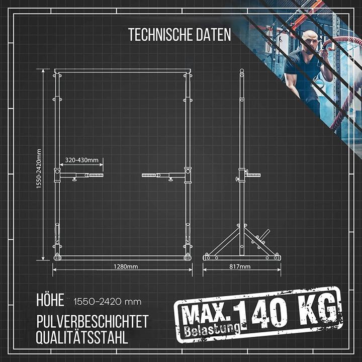 Image du produit K-Sport Barre de traction + station de dips