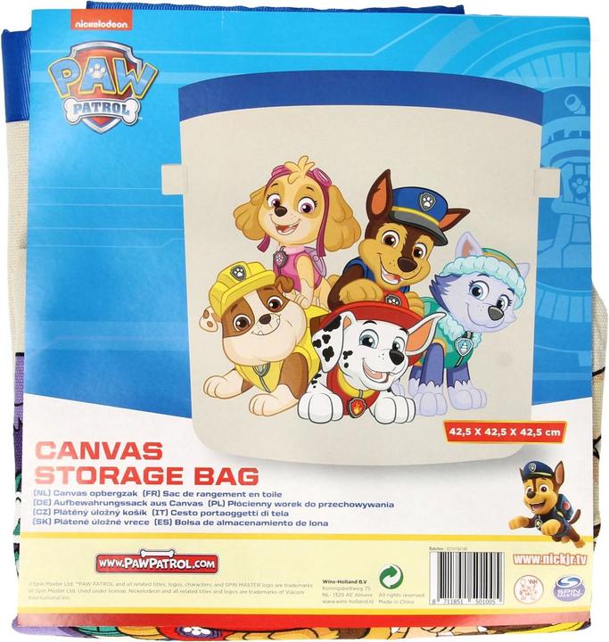 Actual product image Wins Holland Canvas Storage Bag PAW Patrol