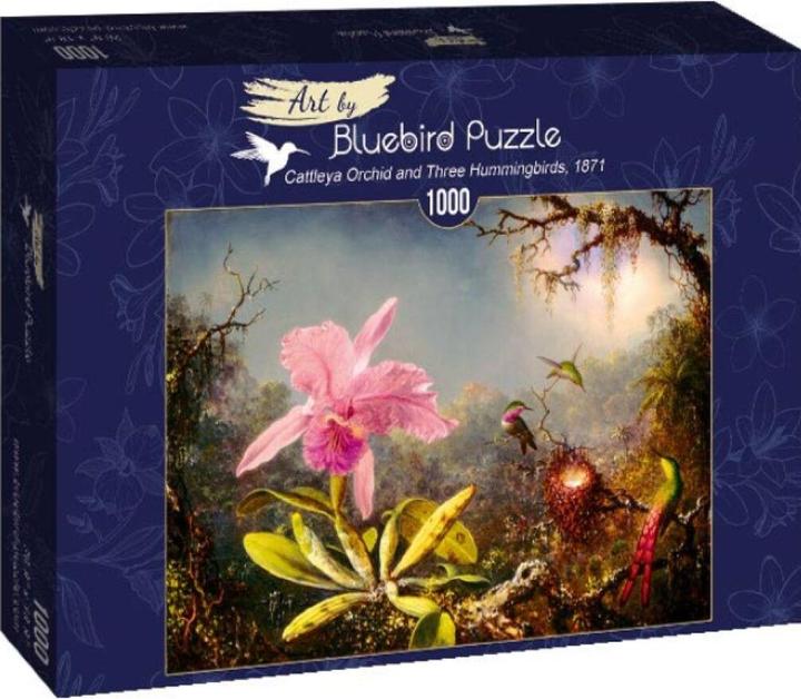 Produktbild Bluebird Puzzle 1000 Cattleya-Orchidee und drei Kolibris (1000 Teile)