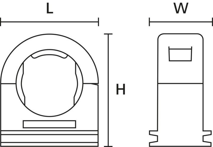 Actual product image HellermannTyton Cable conduit fixing clamp nominal width=54 black (Tools)