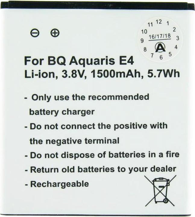 Actual product image AccuCell Akku BQ Aquaris E4 B46, BQ 1700