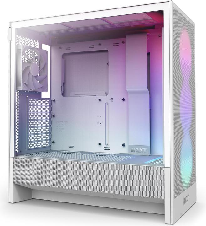 Produktbild NZXT H5 Flow RGB ( 2024 ) (weiss, Tempered Glass) (mATX, Mini-ITX, ATX, E-ATX)