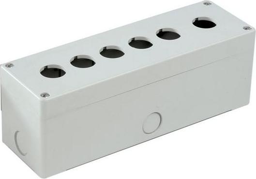 Produktbild Rs Pro Steuerstation-Gehäuse, 6 x Ø 22mm, Grau, Ku (Gehäuse)