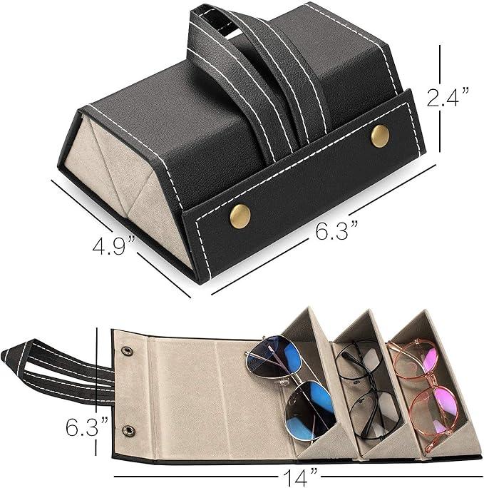 Actual product image Only-Bags.Store Premium sunglasses storage organiser, folding glasses travel case, hanging display support