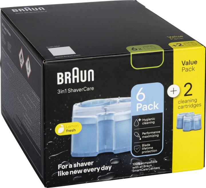 Actual product image Braun Braun CCR 6+2 shaver cleaning station refill cartridges (8 x)