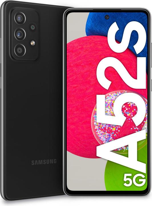 Samsung Galaxy A52s EU (128 GB, Awesome Black, 6.50", Dual SIM, 64 Mpx, 5G)