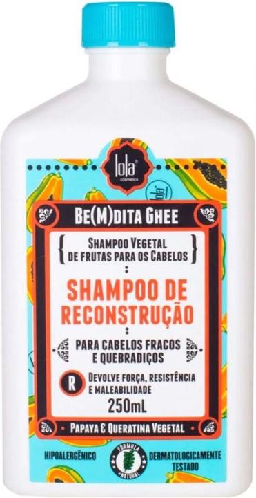 Actual product image Steinbach Lola Cosmetics Be(M)dita Ghee Papaya and Vegetable Keratin Reconstruction Shampoo 250ml (250 ml, Liquid shampoo)
