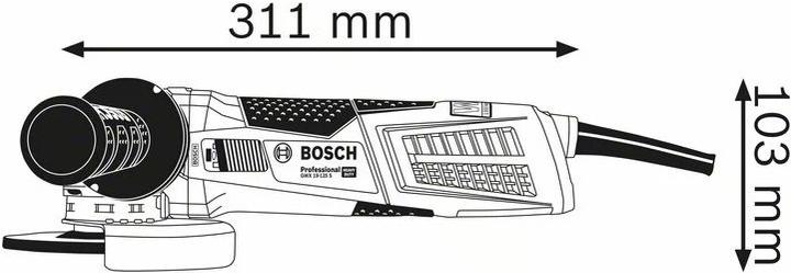 Image du produit Bosch Professional Meuleuse d'angle GWX 19-125 S, 1900-W, X-LOCK,avec poignée supplémentaire, capot de protection (125 mm)