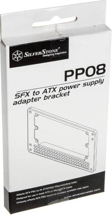 Actual product image Silverstone SST-PP08 Power supply adapter cover for SFX to ATX