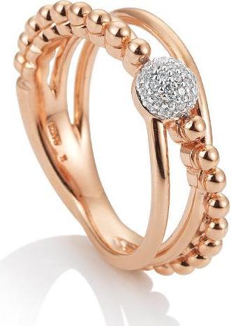 Breuning RING - BRILL. 0,155 Ct. H/si (51, 585/14 K Gold)