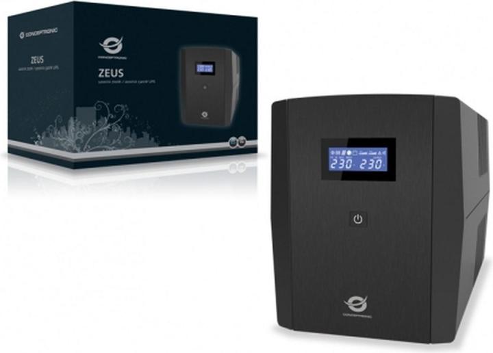 Image du produit Conceptronic ZEUS USV 2200VA LED / ZEUS 04E (2200 VA, 1320 W, Line-interactive Onduleur)