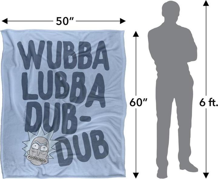 Produktbild Rick And Morty Decke Wubba Lubba Dub Dub (152 x 127 cm)
