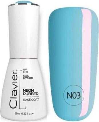 Image du produit Clavier Base caoutchouc néon de luxe pour ongles N03 10Ml (Base coat)