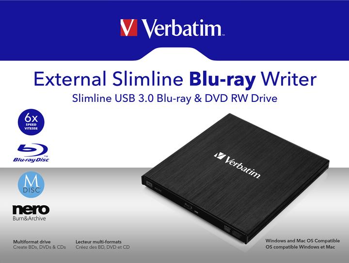 Produktbild Verbatim Slimline (Blu-ray Laufwerk)