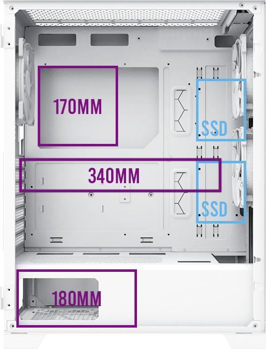 Image du produit Montech Air 1000 Lite blanc (mATX, Mini-ITX, ATX)