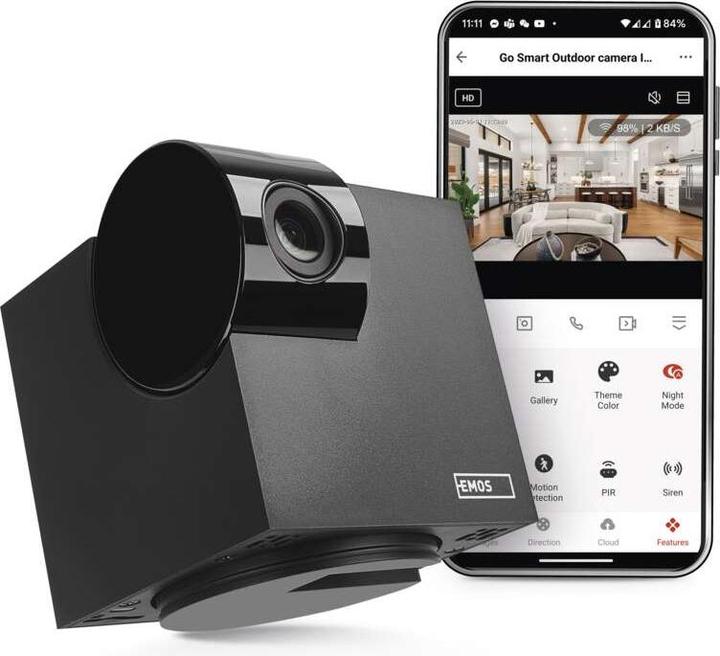 Immagine prodotto Emos Telecamera di sorveglianza rotante GoSmart IP-110 CUBE con WiFi (2304 x 1296 Pixels)
