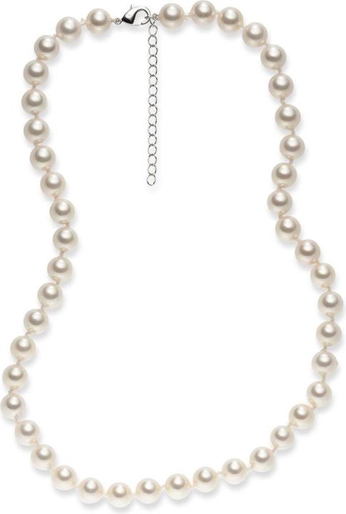 Actual product image Lulu & Jane Ladies brass cubic zirconia shell pearl silver 43.0 cm base chain + 5.0 cm extension - 29547 (Brass, 43 - 48 cm)