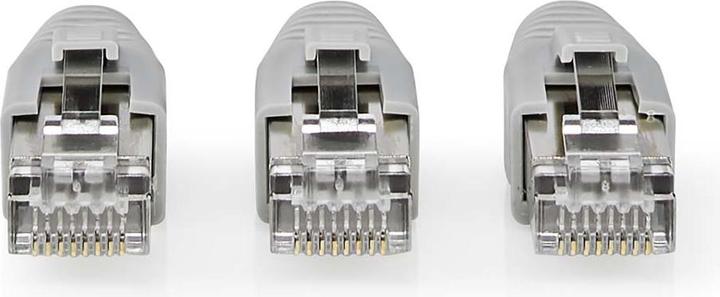 Actual product image Nedis CCBW89370GY RJ45 Plug RJ45 Pass Through Fixed/Stranded FTP CAT6 Straight Gold Plated 10 pcs. (F/UTP, CAT6, 10 m)